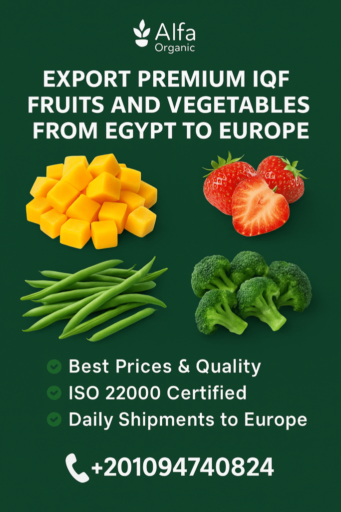 export iqf fruits and vegetables from Egypt