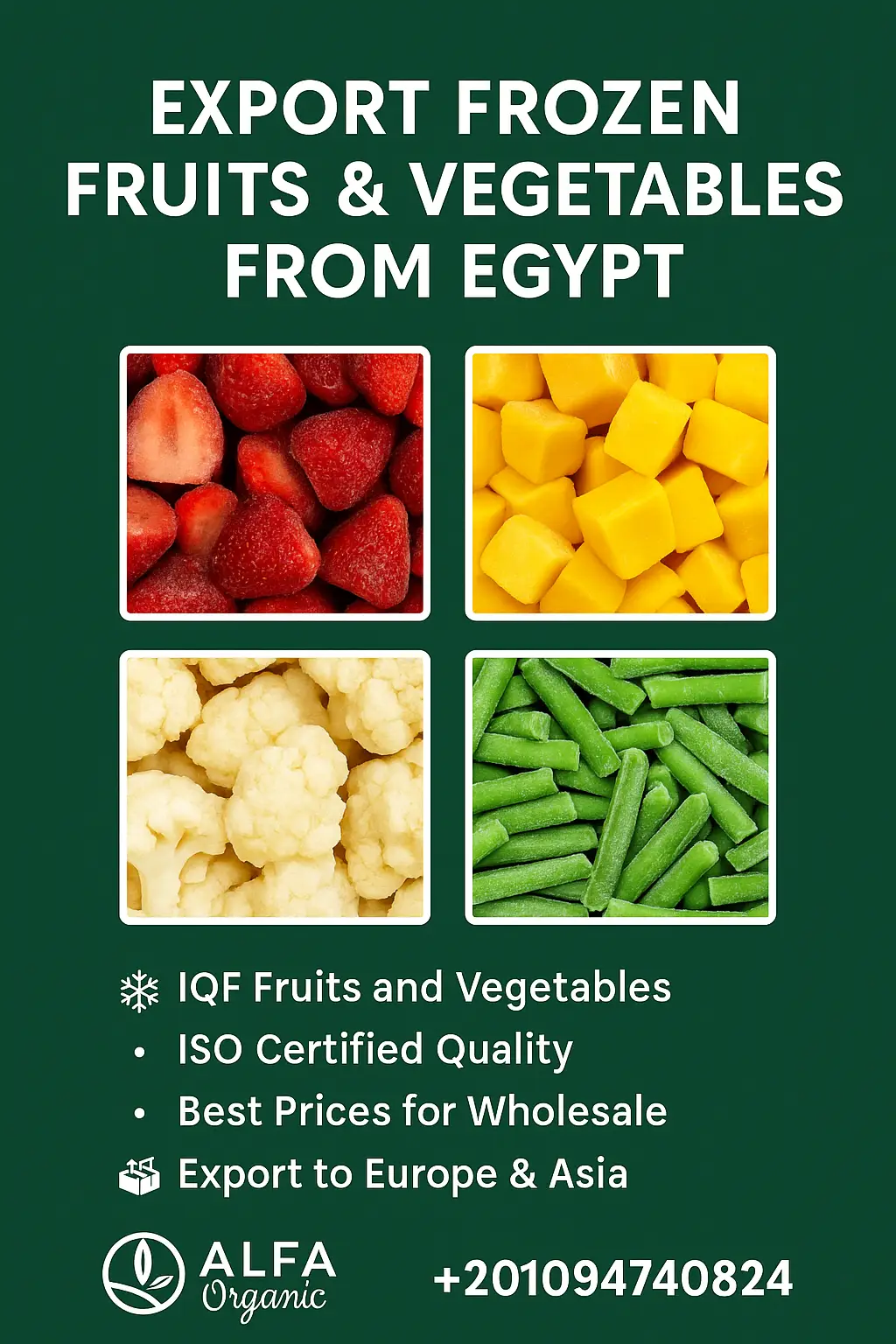 frozen vegetables exporter Egypt