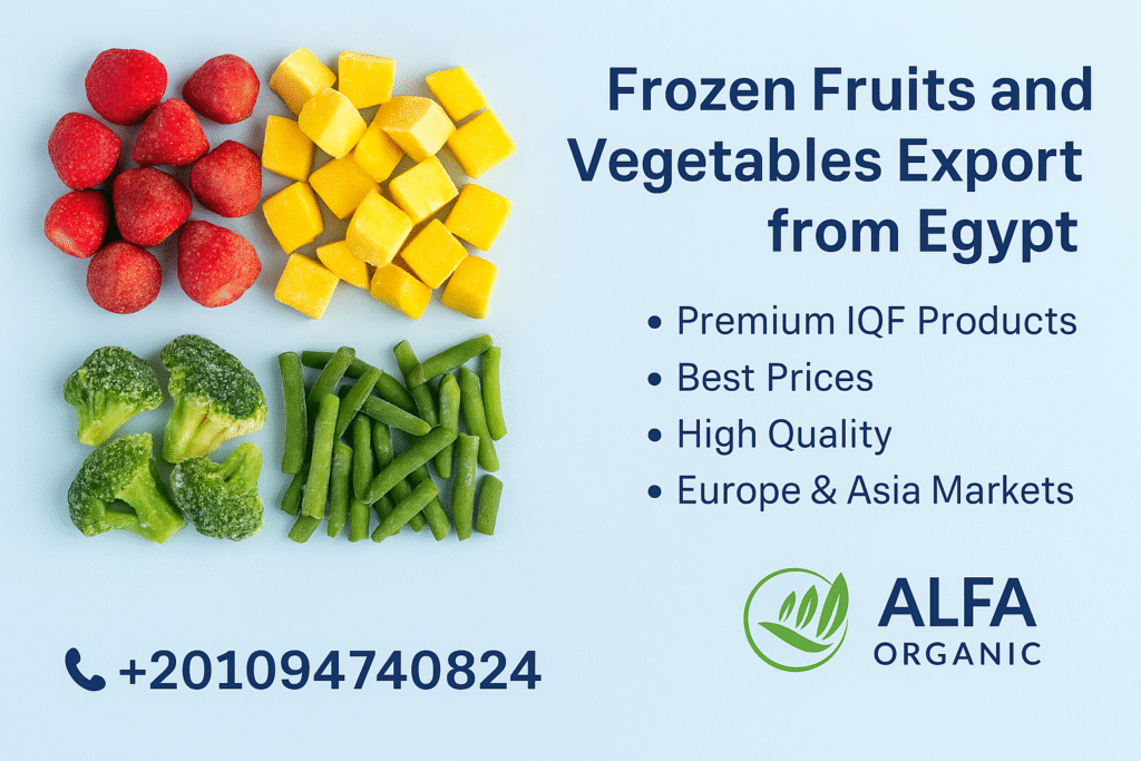 Frozen Fruits and Vegetables Export from Egypt