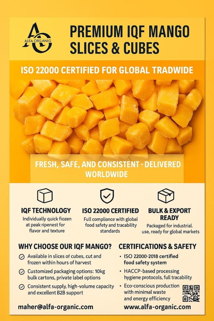 Trust in Every Slice: Our premium IQF Mango