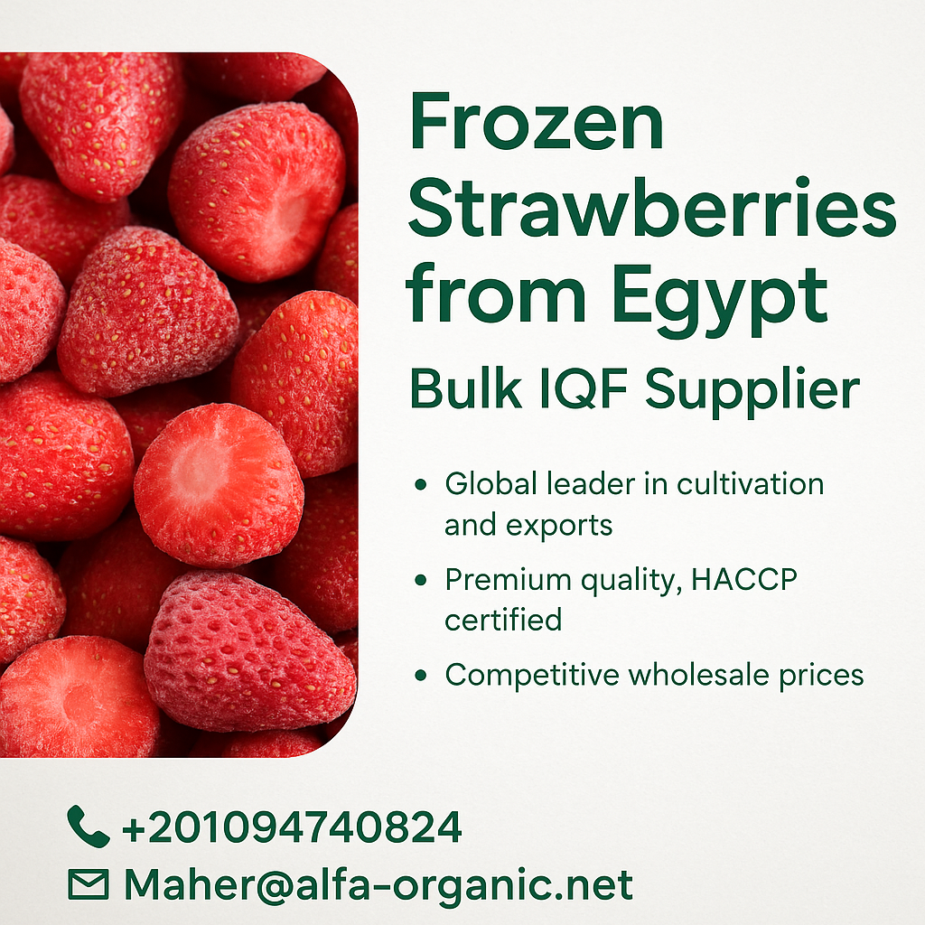 frozen strawberries from Egypt