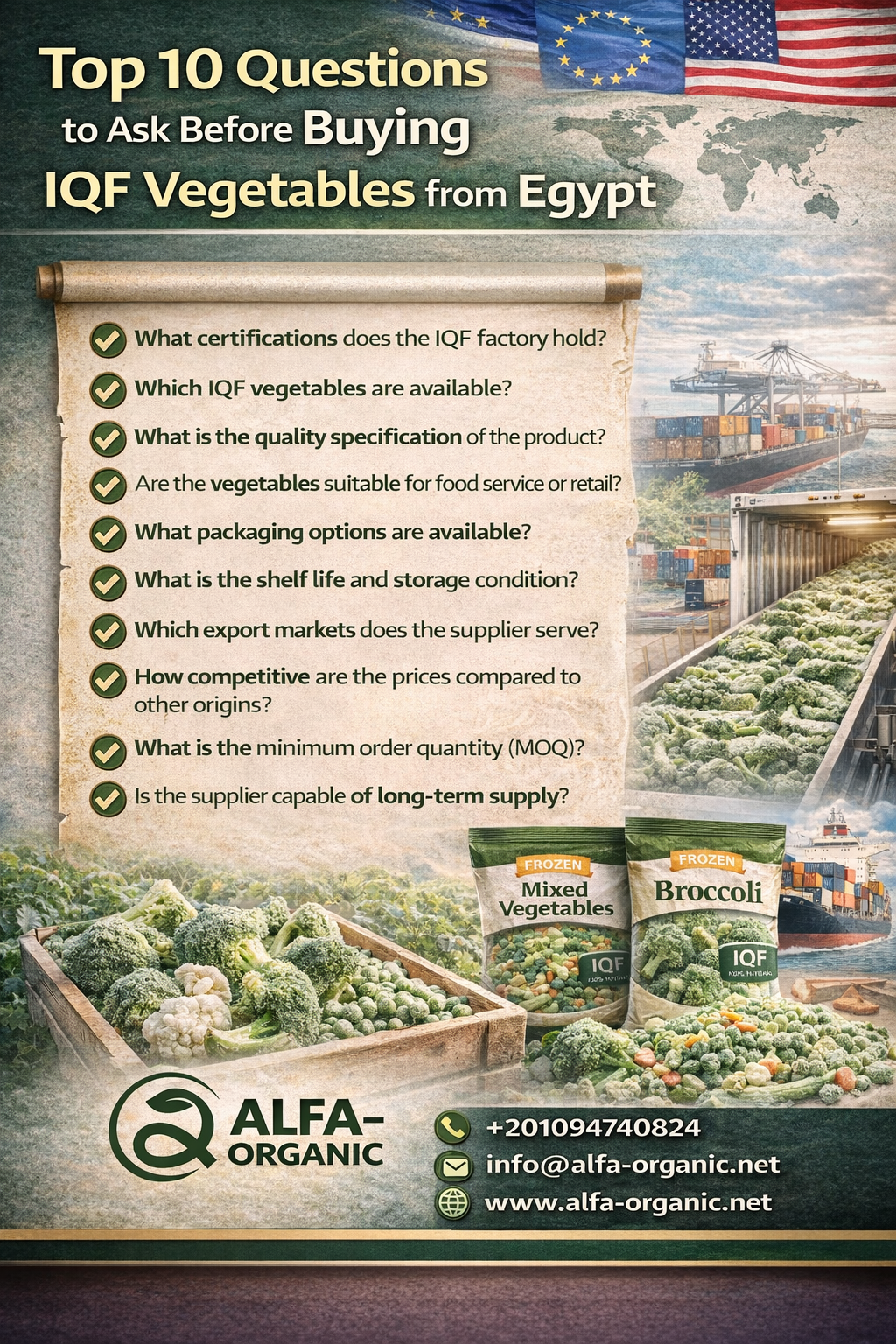 IQF vegetables Egypt