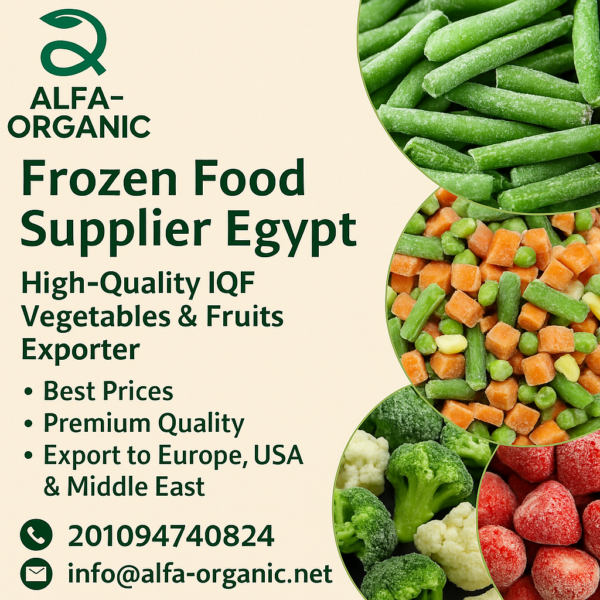 Frozen Food Supplier Egypt | High-Quality IQF Vegetables & Fruits Exporter