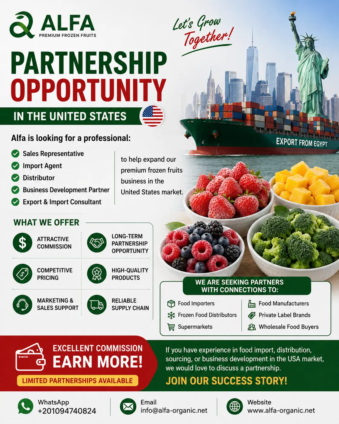 Partnership opportunity in frozen fruits