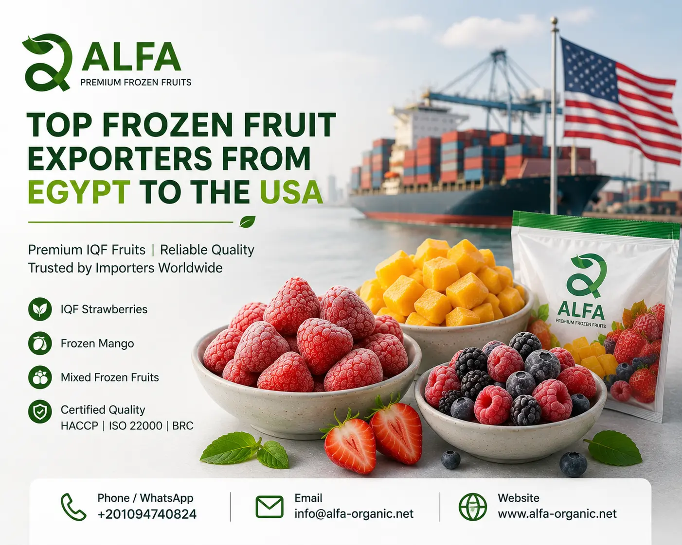 top frozen fruit exporters Egypt