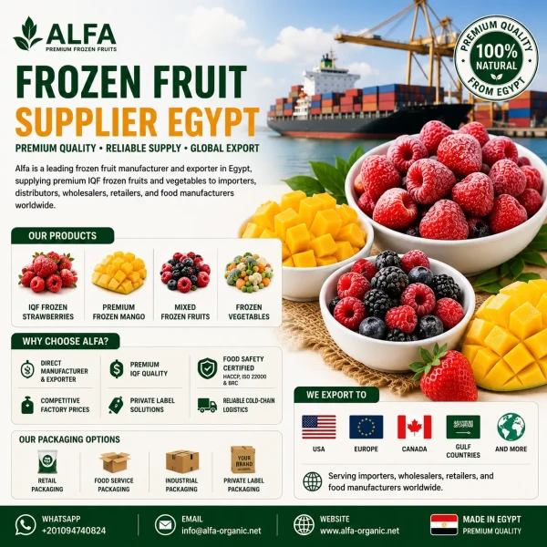 Frozen Fruit Supplier Egypt | Premium IQF Frozen Fruits for Global Importers